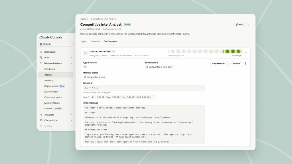 Run agents on a schedule