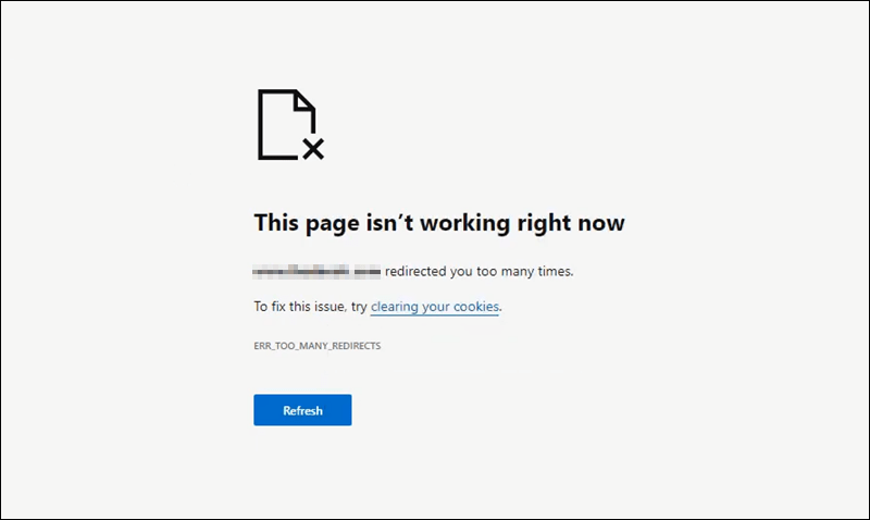 Too Many Redirects error